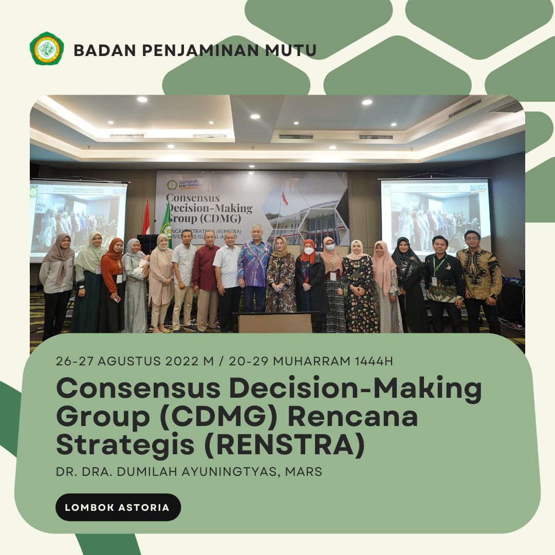Consensus Decision-Making Group (CDMG) Rencana Strategis (RENSTRA) UNIZAR