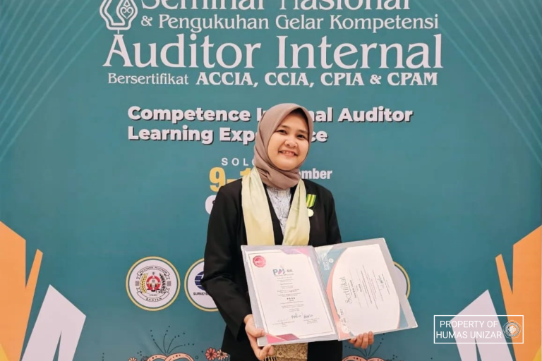 Kepala SPI BPM Unizar Tersertifikasi sebagai Auditor Internal Kompeten dari BNSP dan PAI-BK